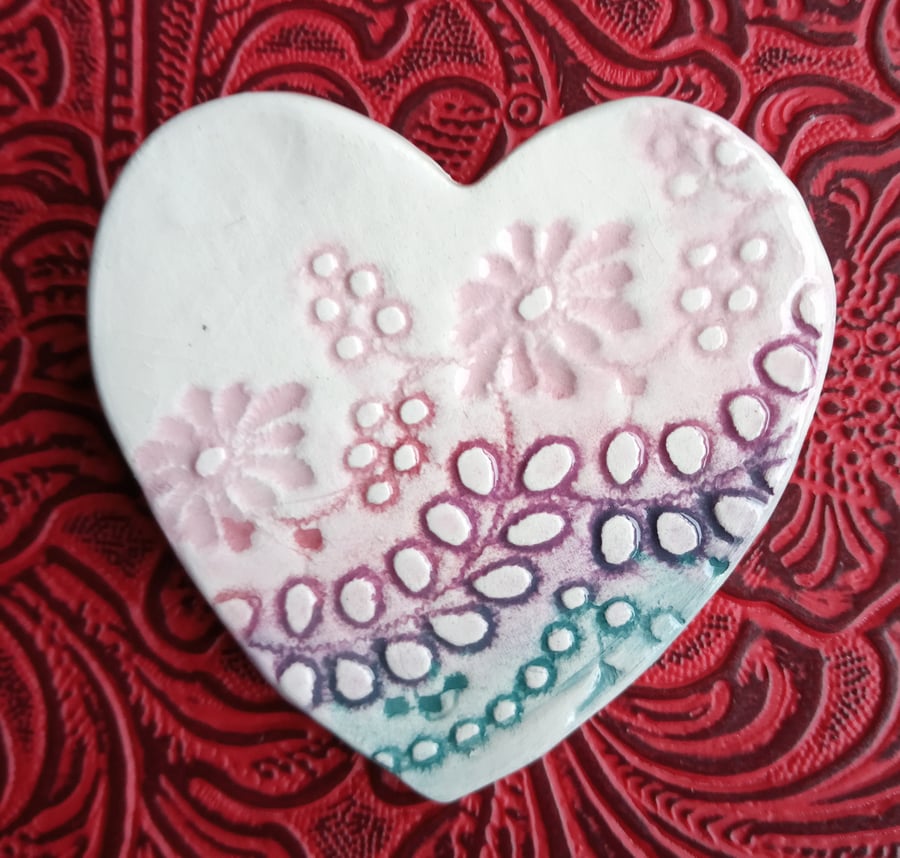 wildflower ceramic brooch