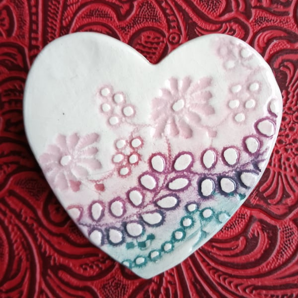 wildflower ceramic brooch