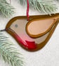 Robin - Christmas tree decoration caramel opaque - Image 3
