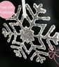 Frosty Fused Glass Snowflake - Image 1