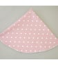 Round Tablecloth 48" Pink and White Polka Dot - Image 4