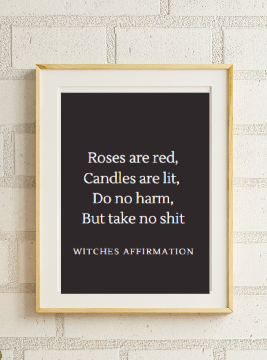 Witches Affirmation Print 