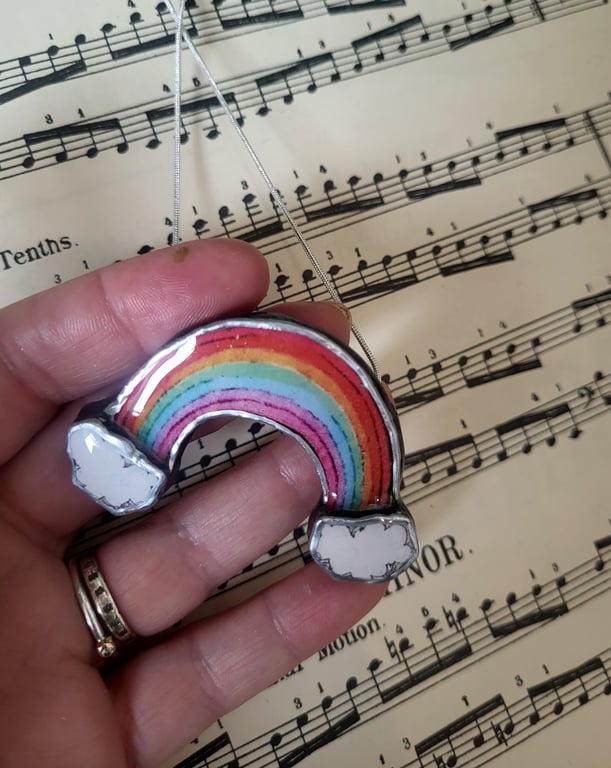 Whimsical Rainbow customisable Brooch by EllyMental