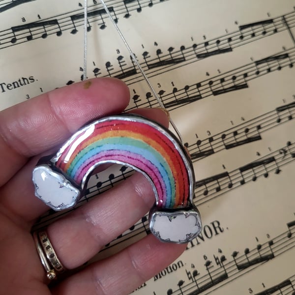 Whimsical Rainbow customisable Brooch by EllyMental