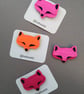 Felt Pink Fox Brooch  - Image 2