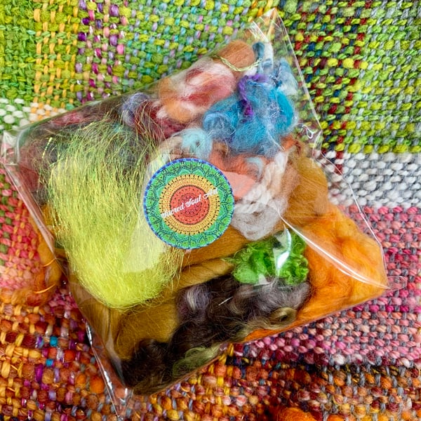 Fibre pack for felters, spinners, weavers  and crafters. Wool. Bio-nylon, locks.