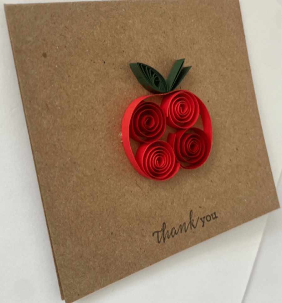 Paper Quilling Thank you Card