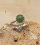 Nephrite Jade bird ring. 925 sterling silver.12th anniversary gemstone - Image 1