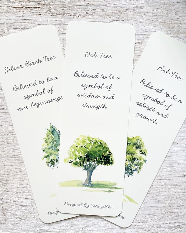 Pack of Tree Bookmarks With Motivational Words - Three Designs - Double Sided