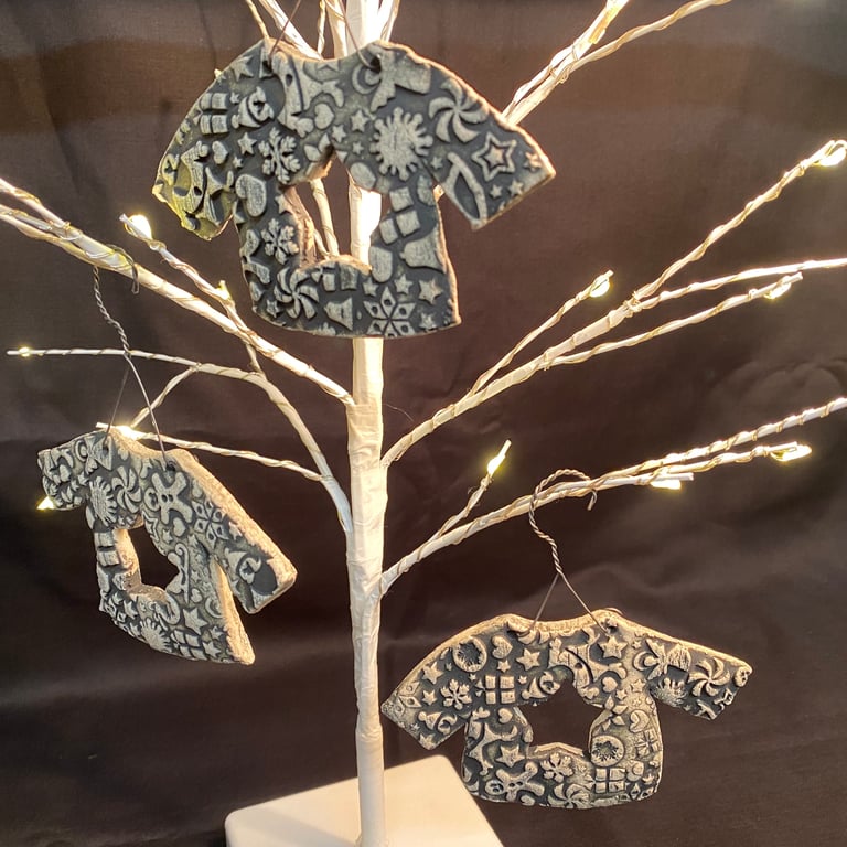 Christmas jumper tree ornaments