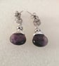 Purple Amethyst wire wrapped earrings  - Image 3