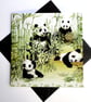 Bamboo Family of Pandas Card - Image 2
