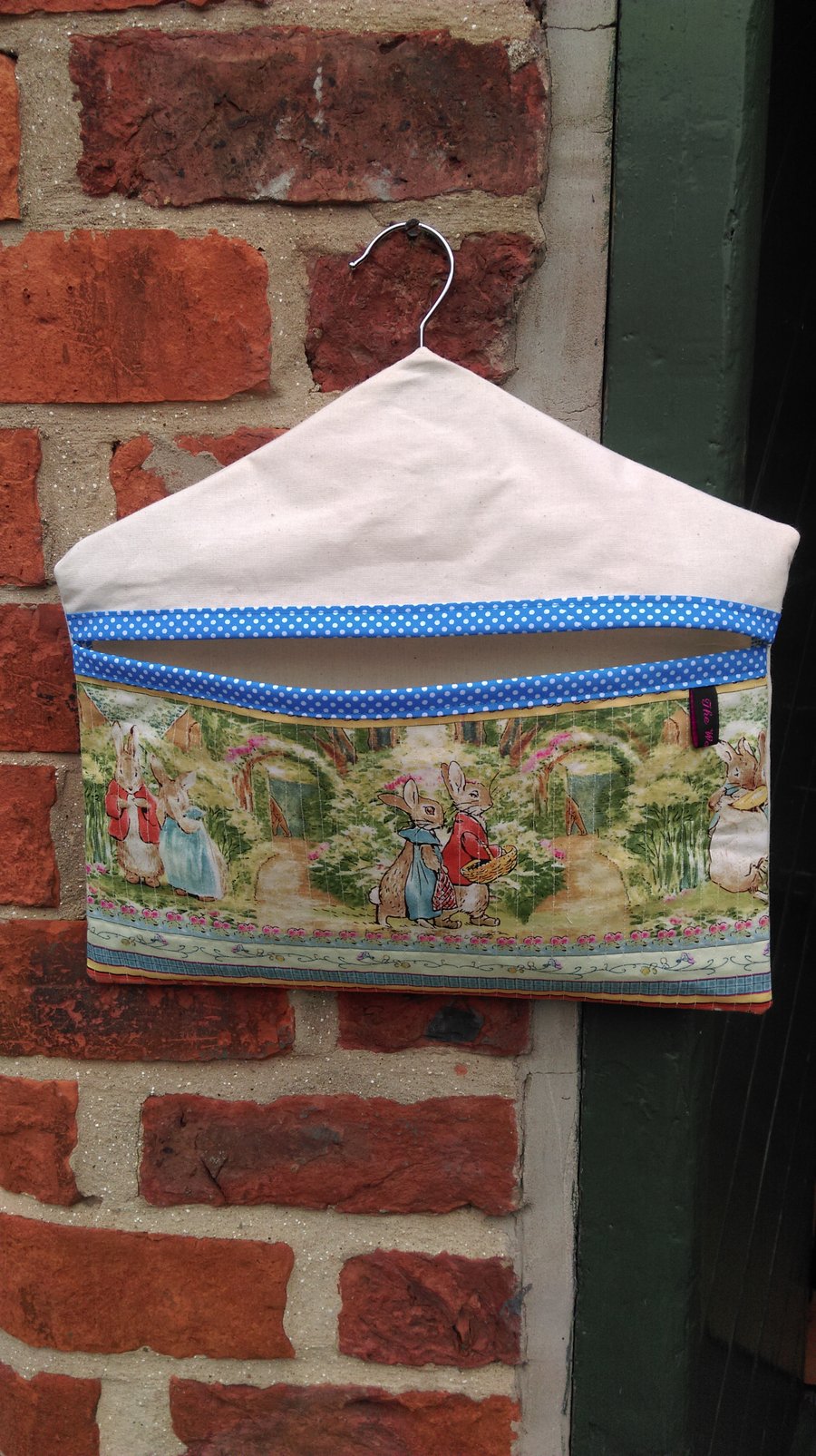 Beatrix Potter 2 Quilted Multi Use Bag - Pegs, Car Tidy, Nappy Holder etc.