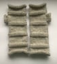 FINGERLESS MITTS , wristwarmers .'Tamar Valley'  Alpaca and wool. Light grey. - Image 2