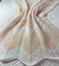 Neutral baby blanket. Hand knitted in 100%cotton - Image 5
