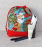 Project bag, drawstring bag, snowman, Christmas - Image 6