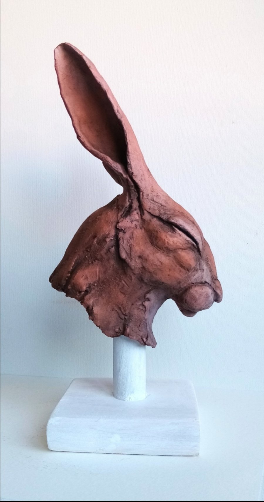 Hare sketch sculpture 