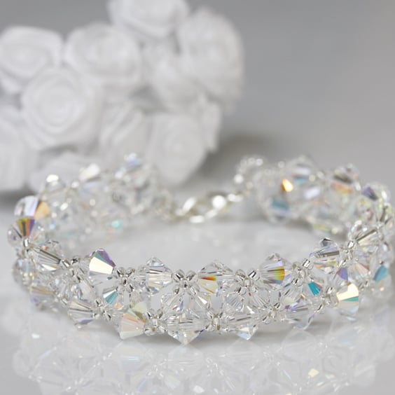 Crystal Chevron Weave Bracelet