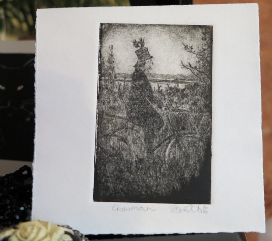 Moody etching 'Crowman'
