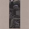 Donkey Nocturne two-colour linocut screen-print (lilac) 25x15cm