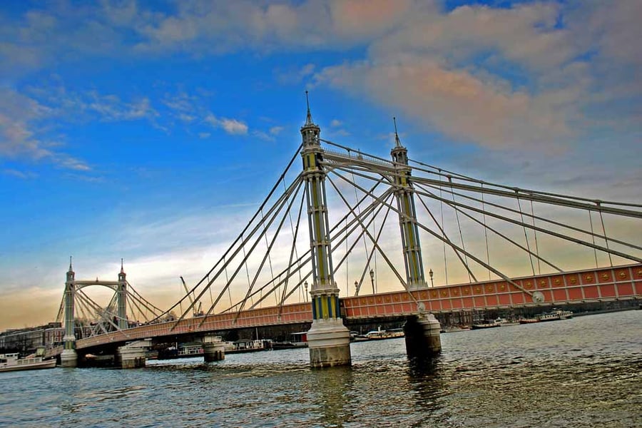 Albert Bridge River Thames London Photograph Print