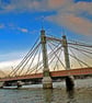 Albert Bridge River Thames London Photograph Print - Image 1