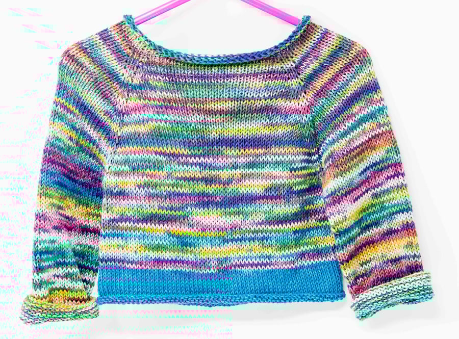 Baby Jumper in Multi-Coloured Organic Cotton 6 - 12 months