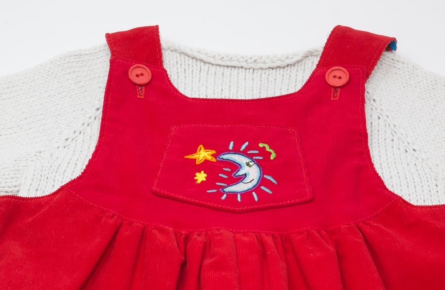 Toddler's Reversible Dungarees and Organic Cotton Jumper  18 - 24 months