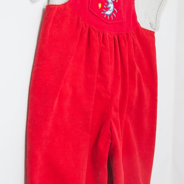Toddler's Reversible Dungarees and Organic Cotton Jumper  18 - 24 months