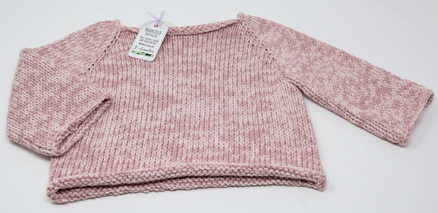 Chunky Baby Jumper in Organic Cotton  3 - 6 months