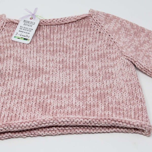 Chunky Baby Jumper in Organic Cotton  3 - 6 months