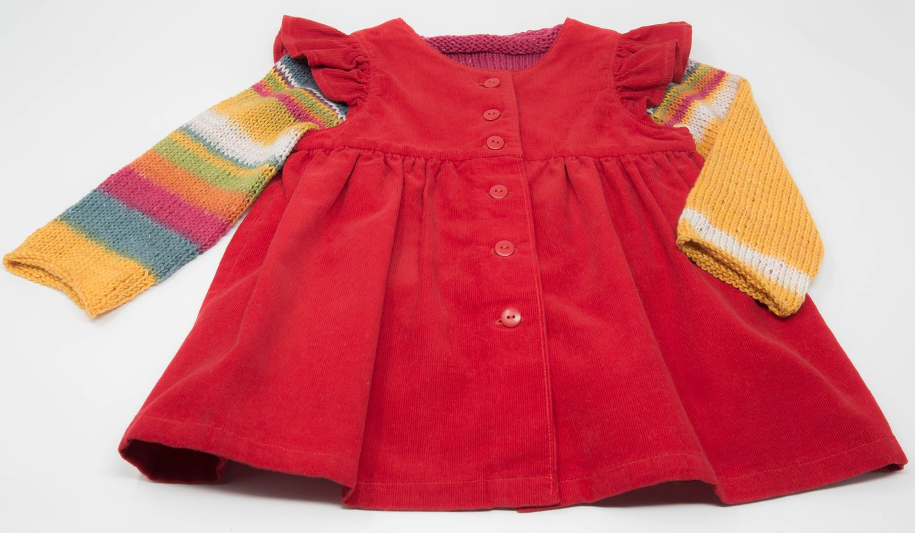 Toddler's Babycord Pinafore Dress  12 - 18 months