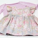 Baby Pinafore Dress and Organic Cotton Jumper  3 - 6 months