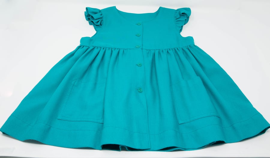 Child's Jade Pinafore Dress  2 - 3 years
