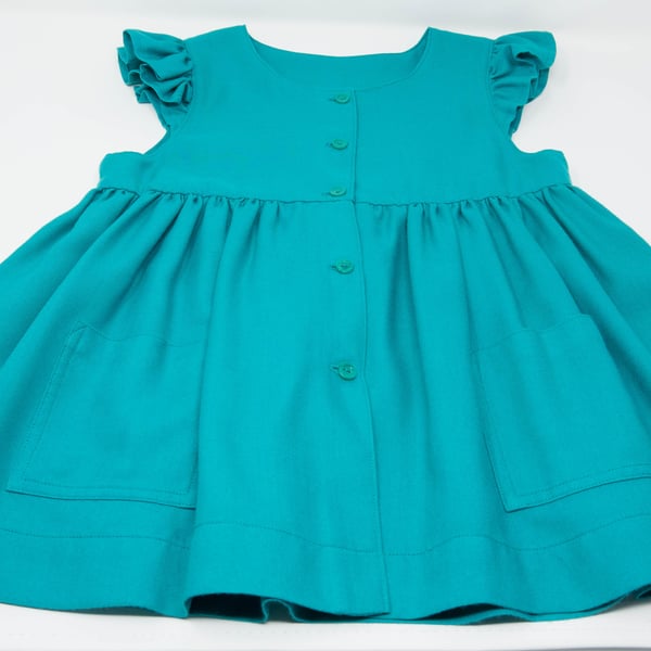 Child's Jade Pinafore Dress  2 - 3 years