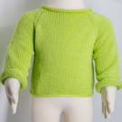 Lime Organic Cotton Baby Jumper  3 - 6 months