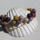 Mookaite Jasper Crystal Gemstone Beaded Bracelet "Mara"