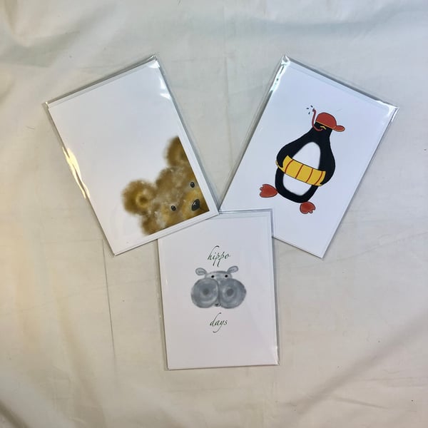 Collection of Cute Animals Blank Cards 