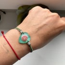 Handmade Woven Macrame women's bracelet with tiny shell