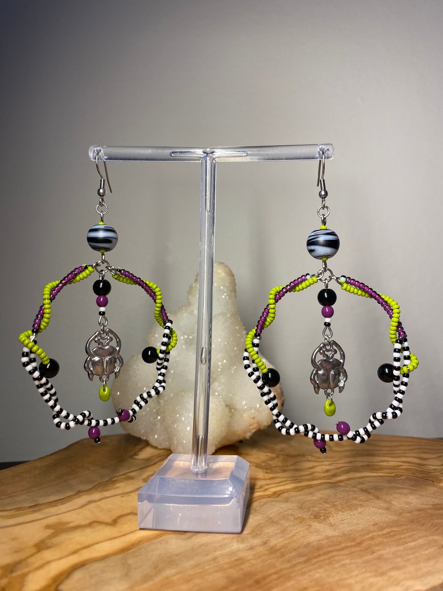 Beetlejuice inspired Earrings 