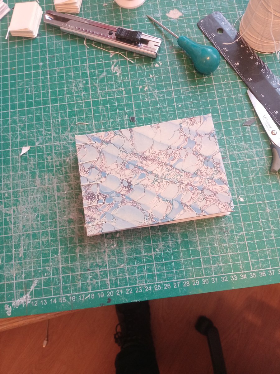 Cotton watercolour sketchbook coptic stitch A6 landscape 