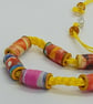 Sunshine Yellow Paper Bead Necklace  - Image 3
