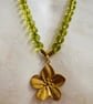 Peridot green beaded necklace  - Image 2