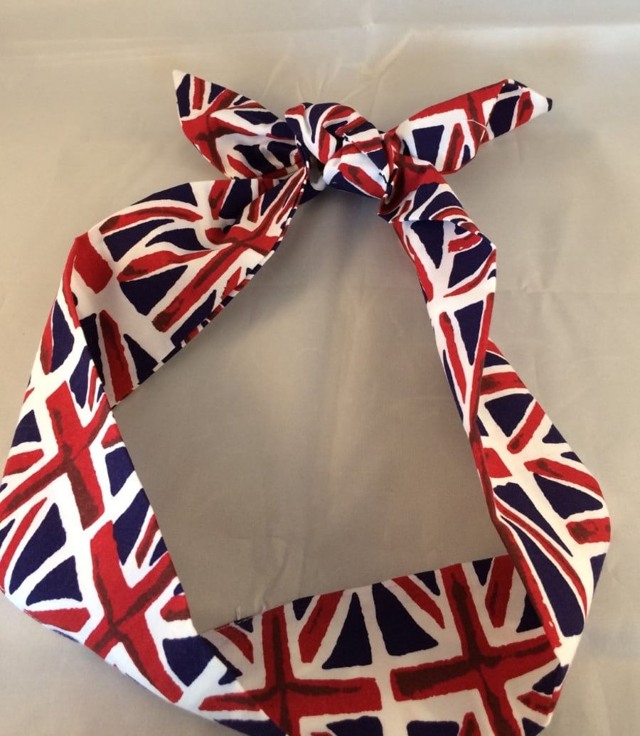 Rockabilly Union Jack  Head band