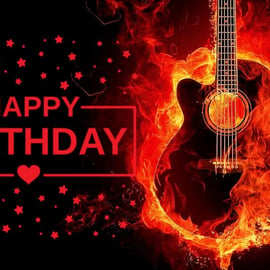 A5 Guitar Birthday Card 