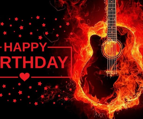 A5 Guitar Birthday Card 
