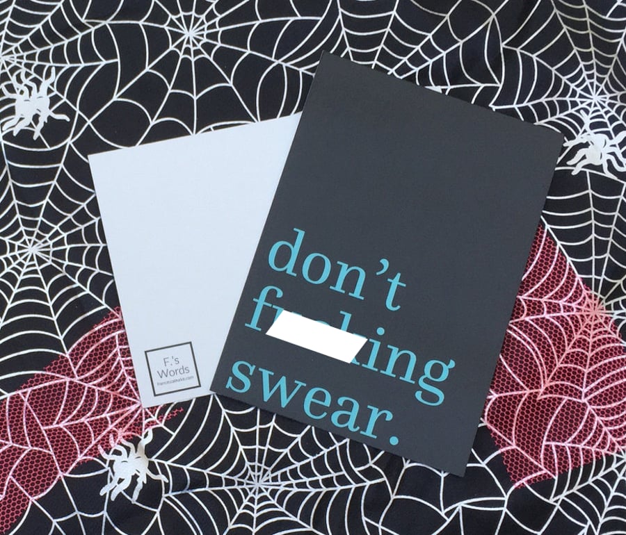 Don't F---ing Swear Print, Friend Gift, Funny Print, Swearing, Bad Language
