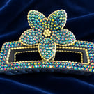 Blue & Yellow Claw Clip