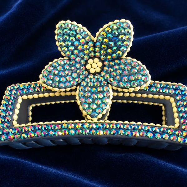 Blue & Yellow Claw Clip