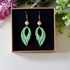 Elegant Leaf Feather Earrings